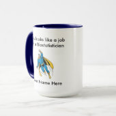 Biostatisticus Male Superheld Mok (Voorkant links)