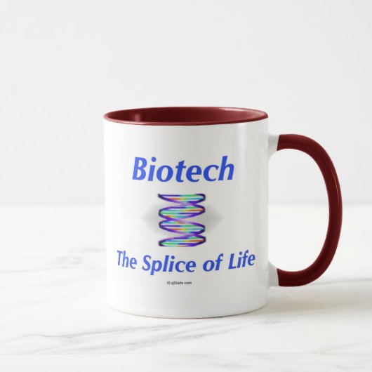 Biotechnologie. De Splice of Life. (witte achtergr Mok (Rechts)