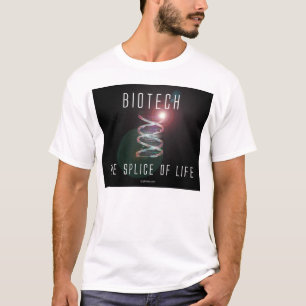 Biotechnologie. De Splice of Life. (zwart vierkant T-shirt