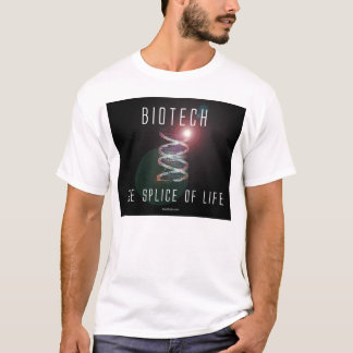 Biotechnologie. De Splice of Life. (zwart vierkant T-shirt
