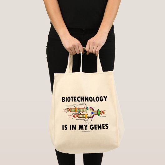 Biotechnologie zit in mijn genen (DNA-replicatie) Grote Tote Bag (Voorkant (product))
