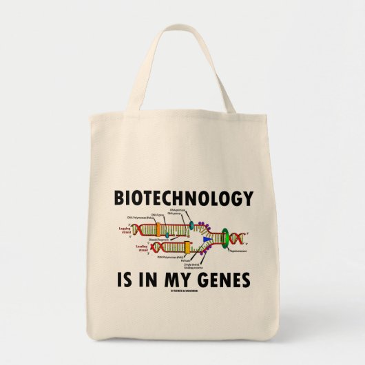 Biotechnologie zit in mijn genen (DNA-replicatie) Grote Tote Bag (Voorkant)