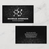 biotechnologisch molecuul | geometrische achtergro visitekaartje (Voorkant / Achterkant)