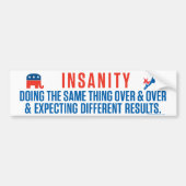 Bipartisan Insanity Bumpersticker (Voorkant)