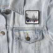 Bipartisan Snowball Fight Vierkante Button 5,1 Cm (In situ)