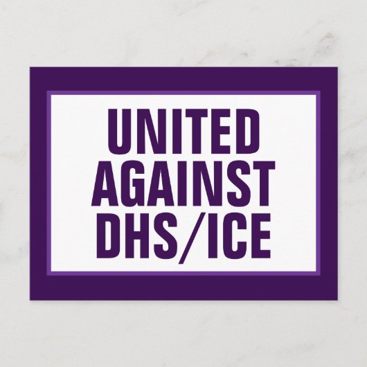 Bipartisan United Against DHS/ICE/CBP Briefkaart (Voorkant)