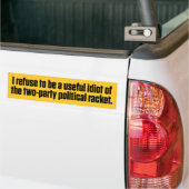 Bipartizan Nuttige Idiot Bumpersticker (Op Truck)