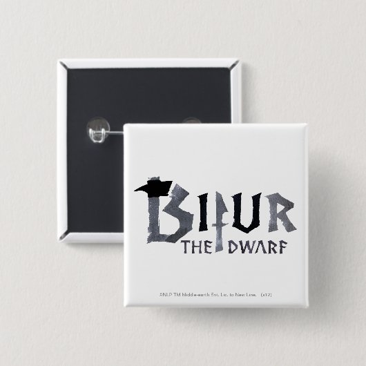 Bipelnaam Vierkante Button 5,1 Cm (Voorkant /achterkant)