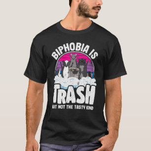 Biphobia is vuilnis opossum, biseksuele vlag bi t-shirt