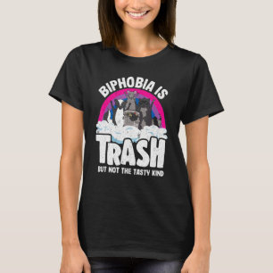 Biphobia is vuilnis opossum, biseksuele vlag bi t-shirt