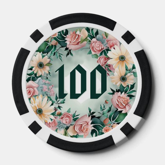 BIPIOC vrouwelijke bedrijfsleider zakelijk feest Poker Chips (Achterkant)