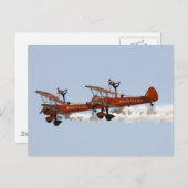 Biplane aerobatic Wing Walkers Briefkaart (Voorkant / Achterkant)