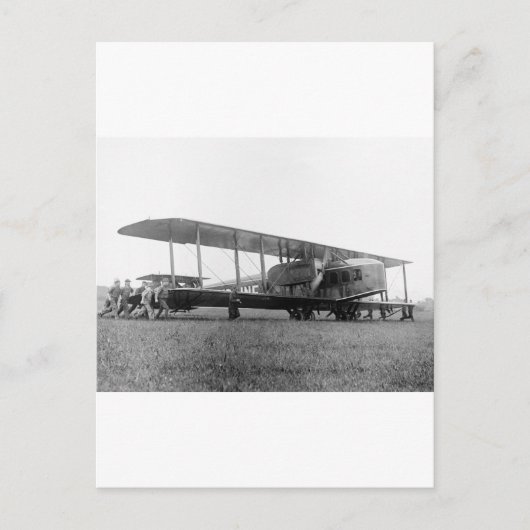 Biplane Airliner, 1919 Briefkaart (Voorkant)