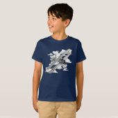 Biplane en wolken t-shirt (Voorkant volledig)