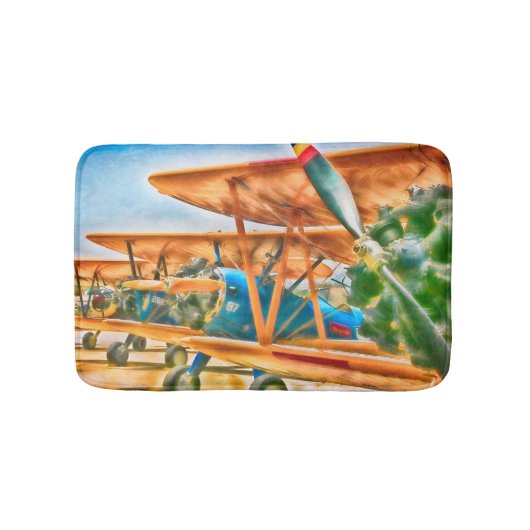 BiPlane KLAAR VOOR MIJN PORTRAIT Badmat (Voorkant)