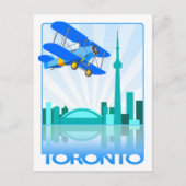 Biplane over toronto Retro-ontwerp Briefkaart (Voorkant)