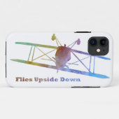 Biplane "vliegen ondersteboven" Case-Mate iPhone case (Achterkant (horizontaal))