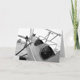 Biplanes Cockpit Black en White Kaart