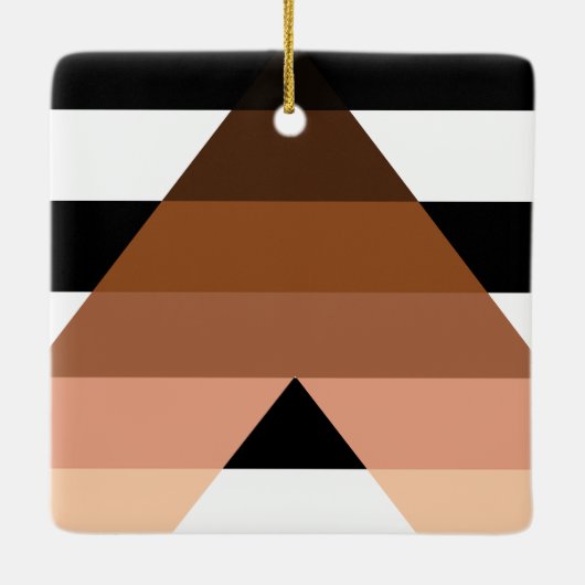 BIPOC Ally Flag Keramisch Ornament (Achterkant)