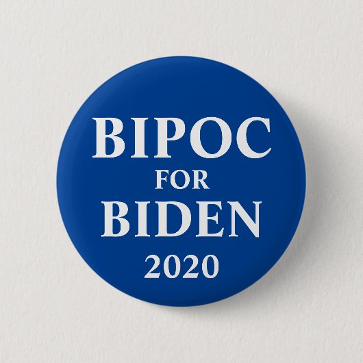 BIPOC Voor Biden Knop Ronde Button 5,7 Cm (Voorkant)