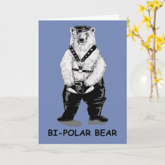 Bipolair beer kaart (Gele Bloem)