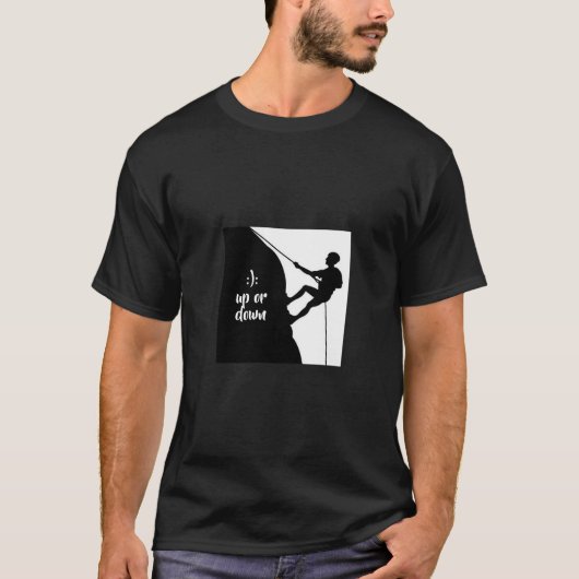 bipolair bewustzijn op of neer t-shirt (Voorkant)