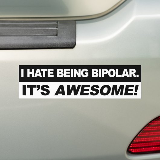 Bipolair Bumpersticker (Op auto)