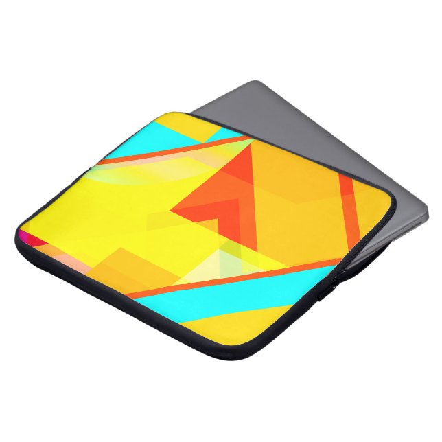bipolair geel laptop sleeve (Voorkant top)