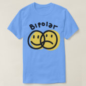 Bipolair Happy Sad Face Emoticon T-shirt (Design voorkant)