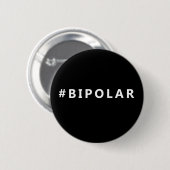 Bipolair hashtag-ontwerp ronde button 5,7 cm (Voorkant /achterkant)