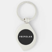 Bipolair hashtag-ontwerp sleutelhanger (Voorkant)