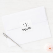 bipolair symbool vierkante sticker (Envelop)