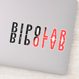 Bipolair tekstontwerp sticker