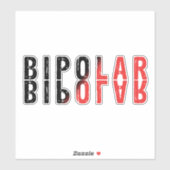 Bipolair tekstontwerp sticker (Vel)