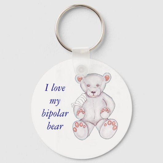 Bipolaire Beer Sleutelhanger - Gepersonaliseerd (Voorkant)