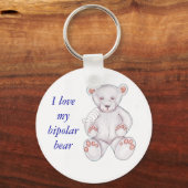 Bipolaire Beer Sleutelhanger - Gepersonaliseerd (Voorkant)