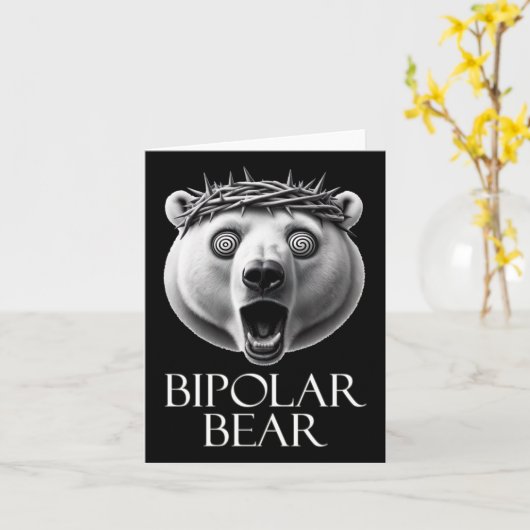 Bipolaire Beer Sticker Kaart (Gele Bloem)