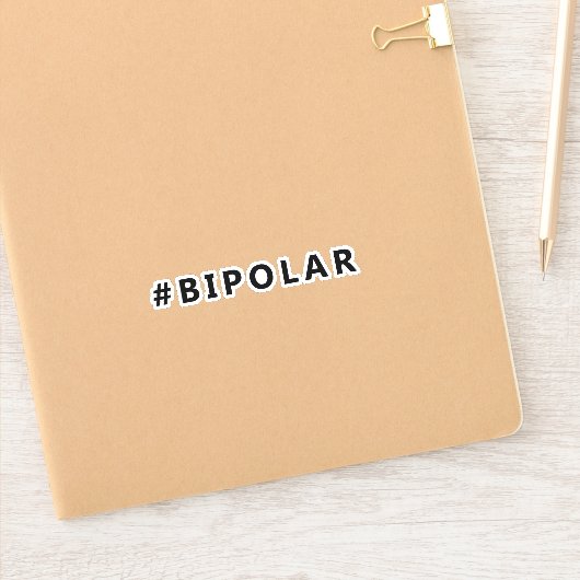 Bipolaire hashtag sticker (Notitieboek)