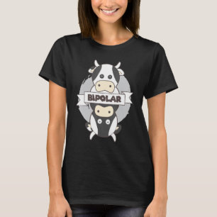 Bipolaire Koe I Schattige Mentale Stoornis Bewustz T-shirt