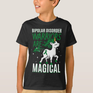 Bipolaire Krijger Magische Eenhoorn Groene Lint T-shirt