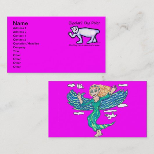 Bipolaire psyche visitekaartje (Voorkant / Achterkant)