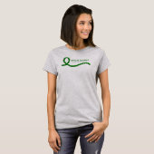 Bipolaire stoornis bewustzijn Groene lintkralen T-shirt (Voorkant volledig)