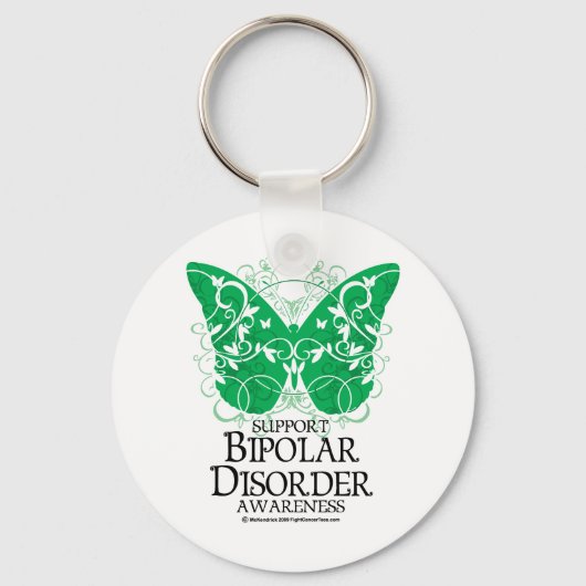 Bipolaire stoornis Butterfly Sleutelhanger (Voorkant)