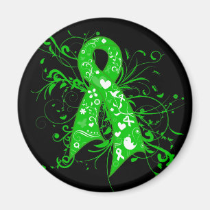 Bipolaire stoornis Floral Swirls Ribbon Magneet