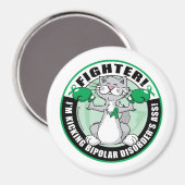 Bipolaire stoornis Kat Fighter Magneet (Voorkant / Achterkant)