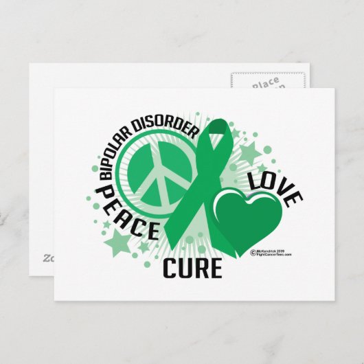 Bipolaire stoornis PLC Briefkaart (Voorkant / Achterkant)