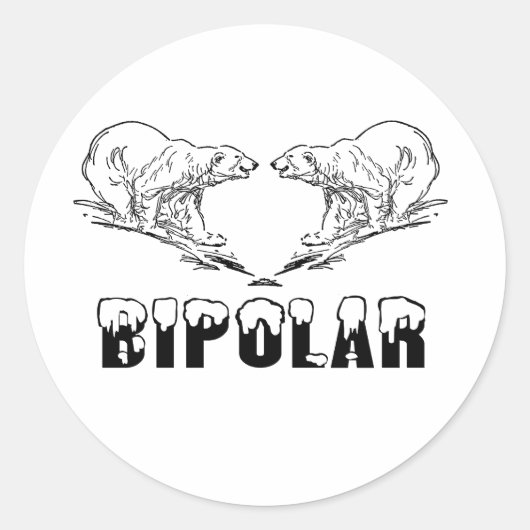 BIPOLAIRE STOORNIS RONDE STICKER (Voorkant)