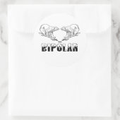BIPOLAIRE STOORNIS RONDE STICKER (Tas)