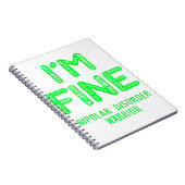 Bipolaire stoornis Warrior - IK BEN FINE Notitieboek (Rechterzijde)