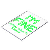 Bipolaire stoornis Warrior - IK BEN FINE Notitieboek (Linkerzijde)